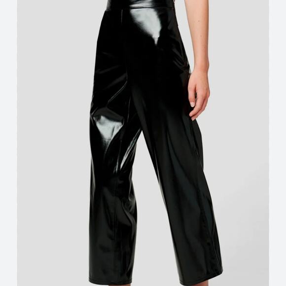 NWT Blank NYC The Baxter Black Faux Leather Ankle Pants High Rise 26 - Picture 4 of 14